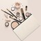 14Pieces 8 x 4.7 Inch Blank Craft DIY Canvas Pen Pencil Case- Cotton Canvas Invoice Bill Bag Makeup Bag Cosmetic Bag Multipurpose Travel Toiletry Pouch with Black Zipper